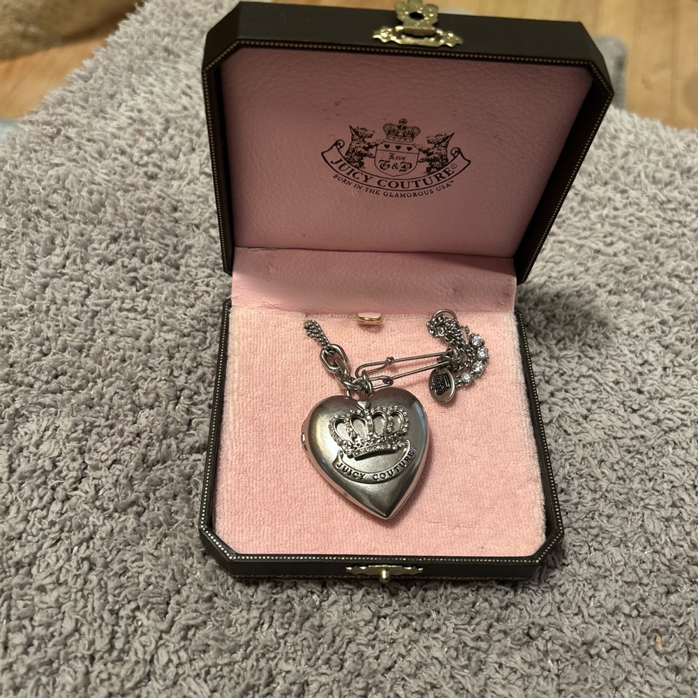 Juicy Couture Silver Heart Locket Necklace - Picture 3 of 7